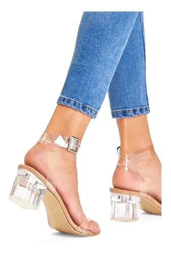 Sandalias hotsell transparentes acrilico