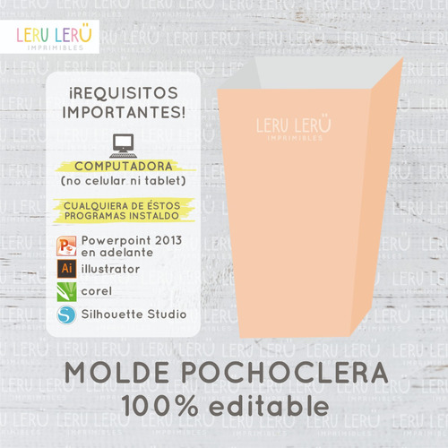 Kit Imprimible Molde Caja Pochoclo (editable)