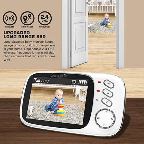 Imagen 2 de 6 de Cámaras Bebe Serenelife Slbcam20 Monitor 3.2 1 Año Garantía!