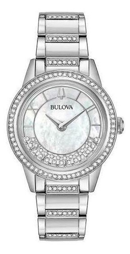 Reloj Mujer Bulova 96l257 Acero Inox Crystal Accented Mother