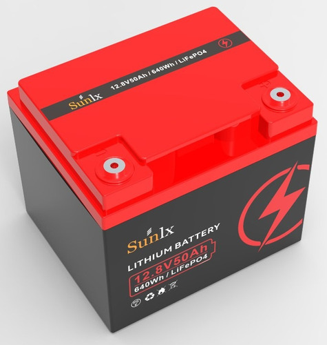 Sunlx Bateria Lifepo4 12.8v 52ah
