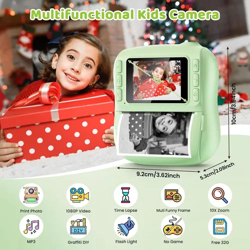 Cámara De Impresión Instantánea Para Niños, Cámara Instan...