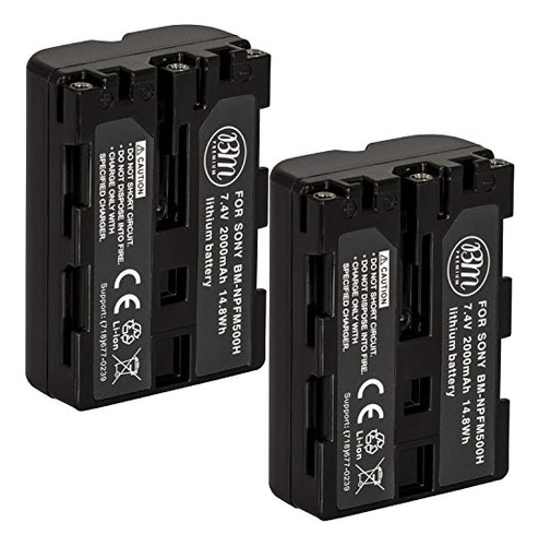 Batería De Cámara - Bm Premium Pack Of 2 Np-fm500h Batteries