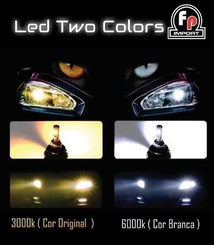 Auto Led Two Color 6000k Sistema De Iluminação Fp Import