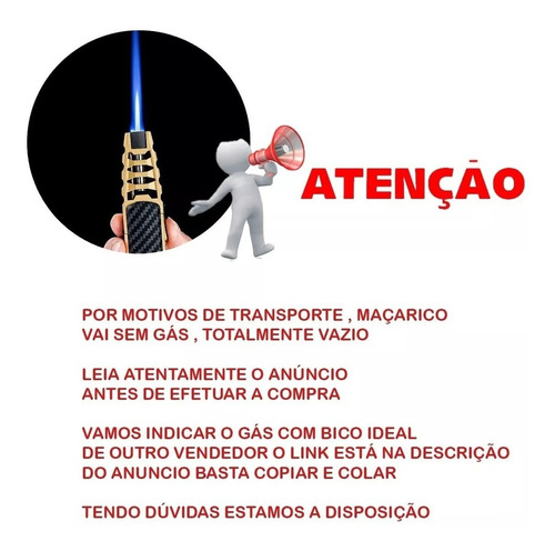 Maça-rico Isqueiro Portátil Multiuso Super Chama Churrasco !