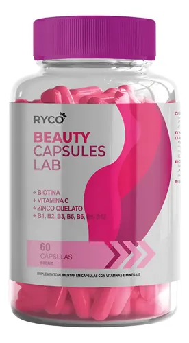Biotina C B1 B2 B6 B12 Vitamina C Zinco Formula Pura 500mg