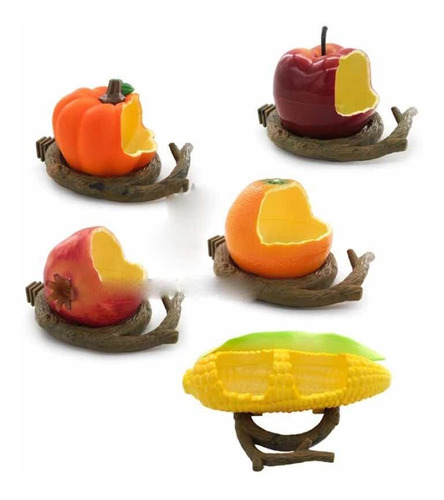 Comederos Para Aves En  Forma De Frutas Y Verduras.