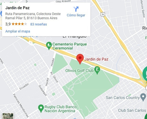 Parcela A Estrenar Jardin De Paz Pilar
