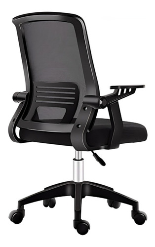 Silla de escritorio Crusec Oficina escritorio ejecutiva ergonómica  negra con tapizado de mesh
