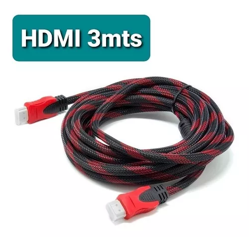 Cable Hdmi 3 Metros Full Hd 1080p Bluray 3d Ps3 Ps4 Xbox Tv