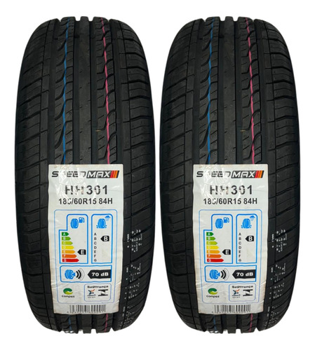 2 Pneus Novos Aro 15 Speedmax 185/60r15 84h + Brinde