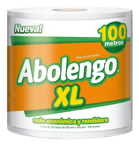 Toalla De Papel Xl Abolengo 1*100mt (1unidad)