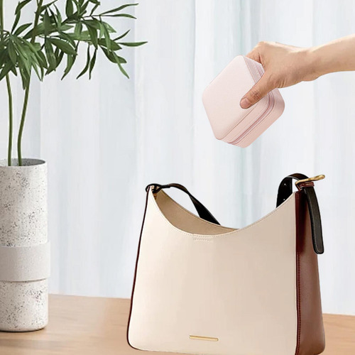 Caja Joyero Pequeño De Cuero Pu Portátil