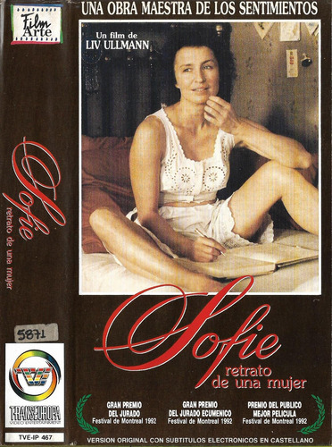 Sofie Retrato De Una Mujer Vhs Liv Ullmann Karen-lis Mynster