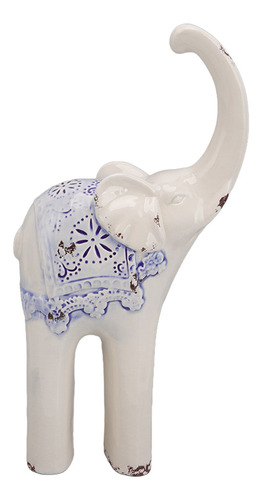Escultura De Elefante De Porcelana, Decoración De Cerámica,