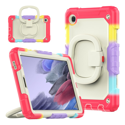 Funda Híbrida Con Función Atril Para Samsung Galaxy Tab A7 Lite 8.7 2021 Sm-t220 Sm-t225 Sm-t225n Sm-t227u Con 360