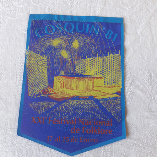 Banderín Cosquin 1981 - 21 Festival Nacional De Folklore
