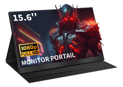 Monitor Portatil 15.6'' Ips 1920x1080p Fhd Para Xbox Ps4 Ps5 Switch Laptop Phone Con Type C 3.0 Hdmi Cable con Funda Protectora TYPE C 3.0 HDMI
