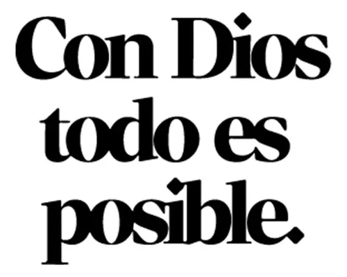 Vinil Decorativo Con Dios Todo Es Posible Letras Amor Dios | Meses sin ...