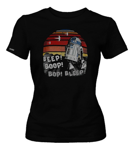 Camiseta Star Wars Robot Pelicula Dama Mujer Dbo