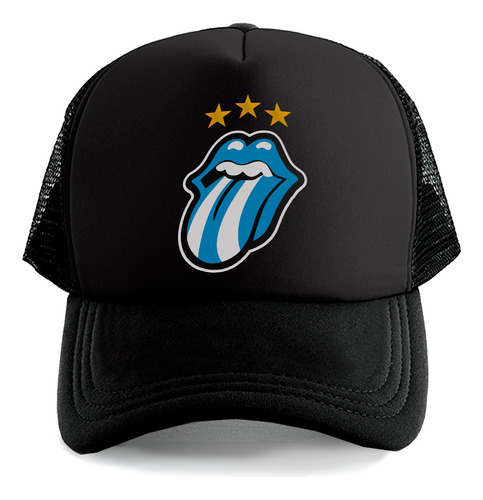 Gorra Trucker Futbol Argentina 3 Campeones Rolling Stones  