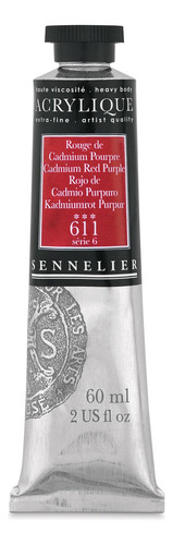 Acrílico Para Artistas Extrafinos 59 Ml Rojo Cadmio Morado S