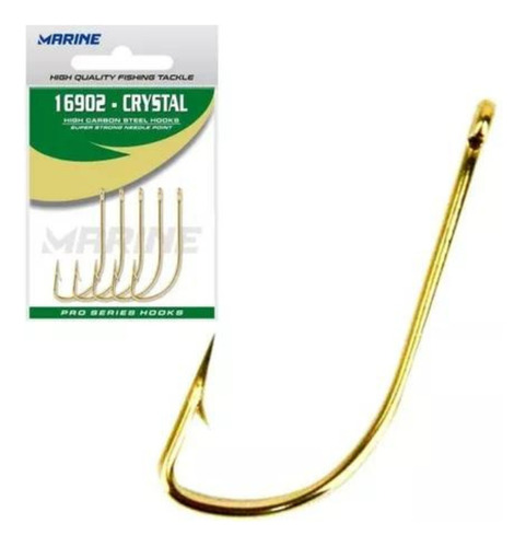 Cartela Anzol Crystal Gold 16902 N1 50pçs 2,2cm Marine