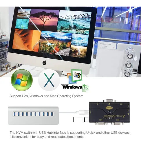 Conmutador Kvm Vga / Hdmi De 2/4 Puertos