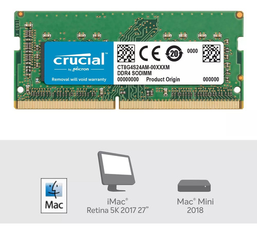 Memória Ram Notebook 8gb Ddr4 2400mhz Crucial