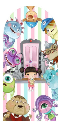 Funda Mampara Punta Redonda O Media Luna Monsters Inc