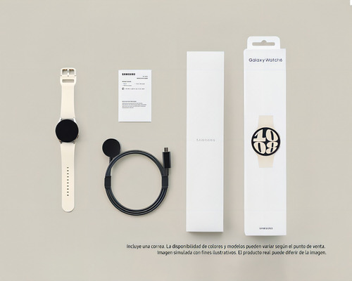 Relógio Smartwatch Samsung Watch6 Bluetooth 40mm Inteligente - Branco - Modo Corrida, Natação, Bicicleta