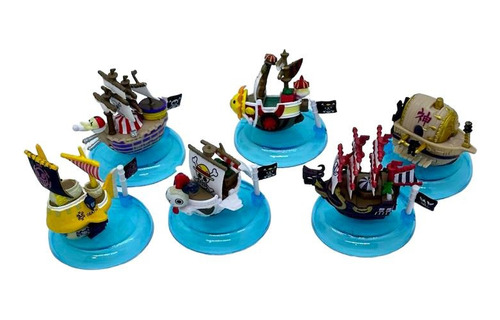 Set Gashapones One Piece Barcos X6 En Caja 