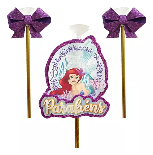 Topo De Bolo Personalizado Princesa Ariel Cut - 3d/camadinhas - Eu Amo  Lembrancinhas