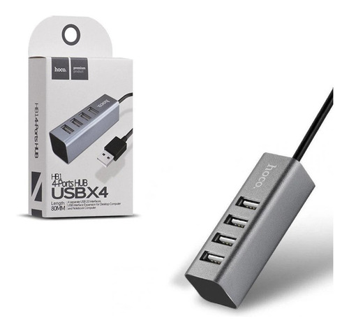 Imagen 2 de 2 de Adaptador Hub 4 Puertos Usb-a Hoco Hb1 - Phone Store