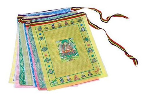 Imagen 3 de 8 de Banderas Tibetanas De Oracion Budista Al Aire Libre, Patron