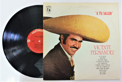 Vicente Fernandez A Tu Salud Lp De Usa Casi Como Nuevo