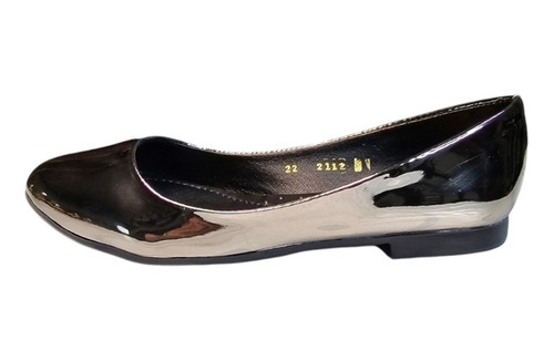Flats Gris Oxford Espejo Para Dama Zapato De Piso Casual