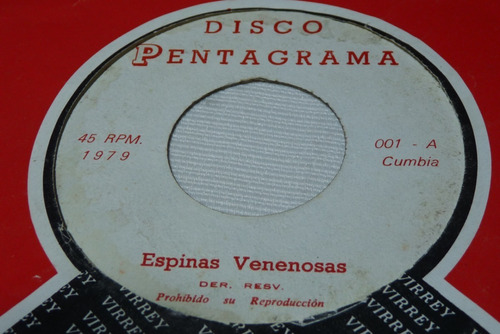 Jch- Disco Pentagrama Espinas Venenosas Cumbia Peru 45 Rpm