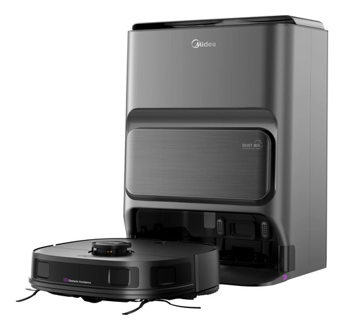 Aspiradora Robot Midea V12 Con Estación De Autovaciado Negro