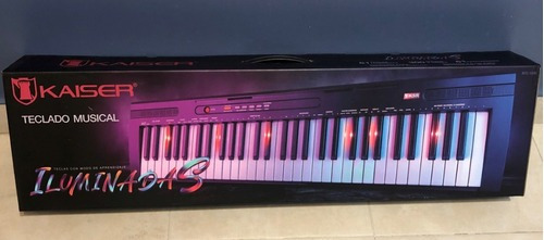 Imagen 3 de 7 de Teclado Musical 61 Teclas Luminosas Kaiser 5500