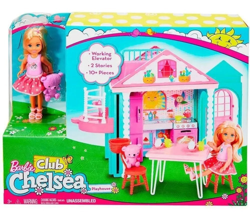 Barbie Club Chelsea Casa Con Ascensor Y Accesorios Mattel 