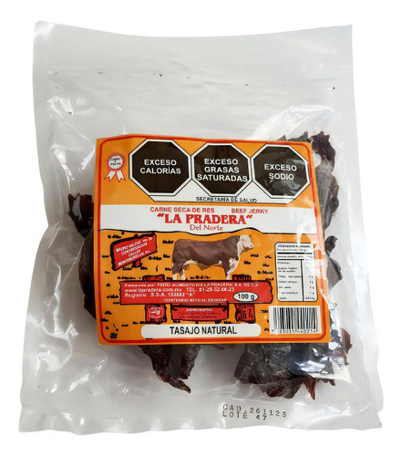 Carne Seca Tasajo Suave Natural 250g (sin Chile)