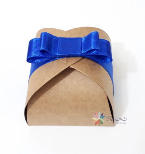 20 Caixinhas Para Bem Casados Em Papel Kraft 200g Com Laço