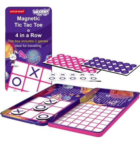 Set Juegos De Mesa 4 En Linea Ta Te Ti Magneticos Para Viaje