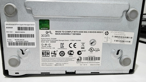 Switch 3com 3cdsg8 Hp V1900-8gigabit 8-portas (Usado)