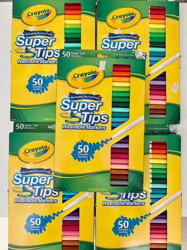 Imagen 7 de 7 de Crayola Super Tips 50 Unidades Marcadores De Tinta
