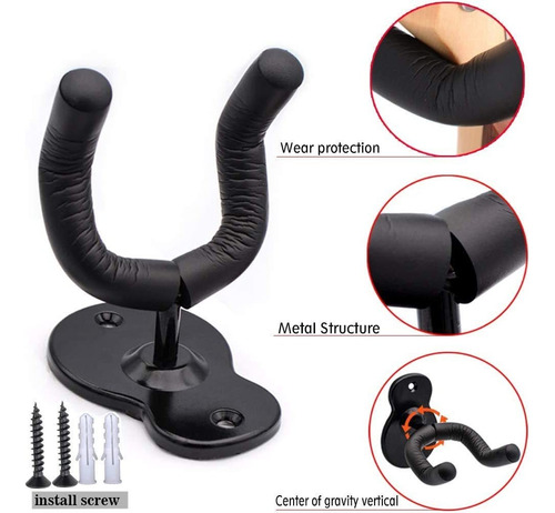 3pcs Gancho Para Colgar Guitarra Pared Soporte Para
