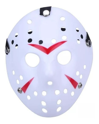 Máscara Jason Carnaval Sexta Feira Pânico Halloween Cosplay Cor Branca