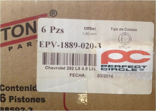 Pistones Chevrolet 292 - 020