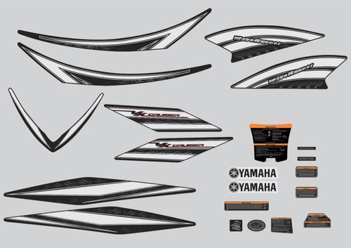 Kit Adesivos Jet Ski Yamaha Vx Cruiser 2009 Prata